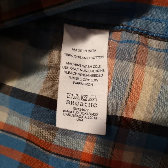 Prana Multicolor Plaid Long Sleeve Shirt Size XL - Picture 5 of 10